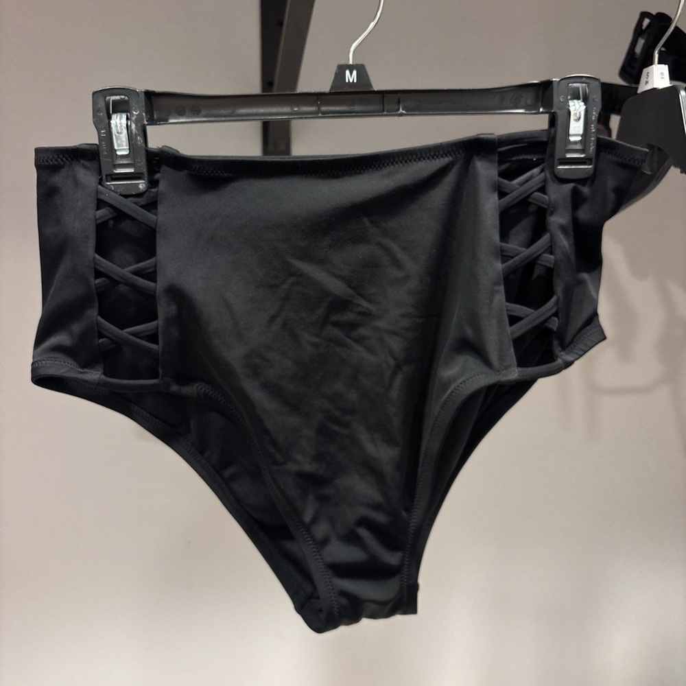 Black High-Waisted Bikini Bottoms